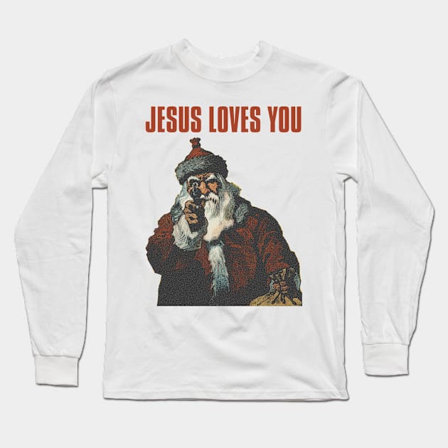 vintage jesus loves you Long Sleeve T-Shirt by psninetynine